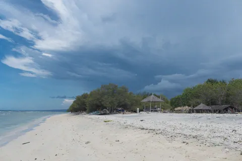 Storm arriving over Gili Trawangan