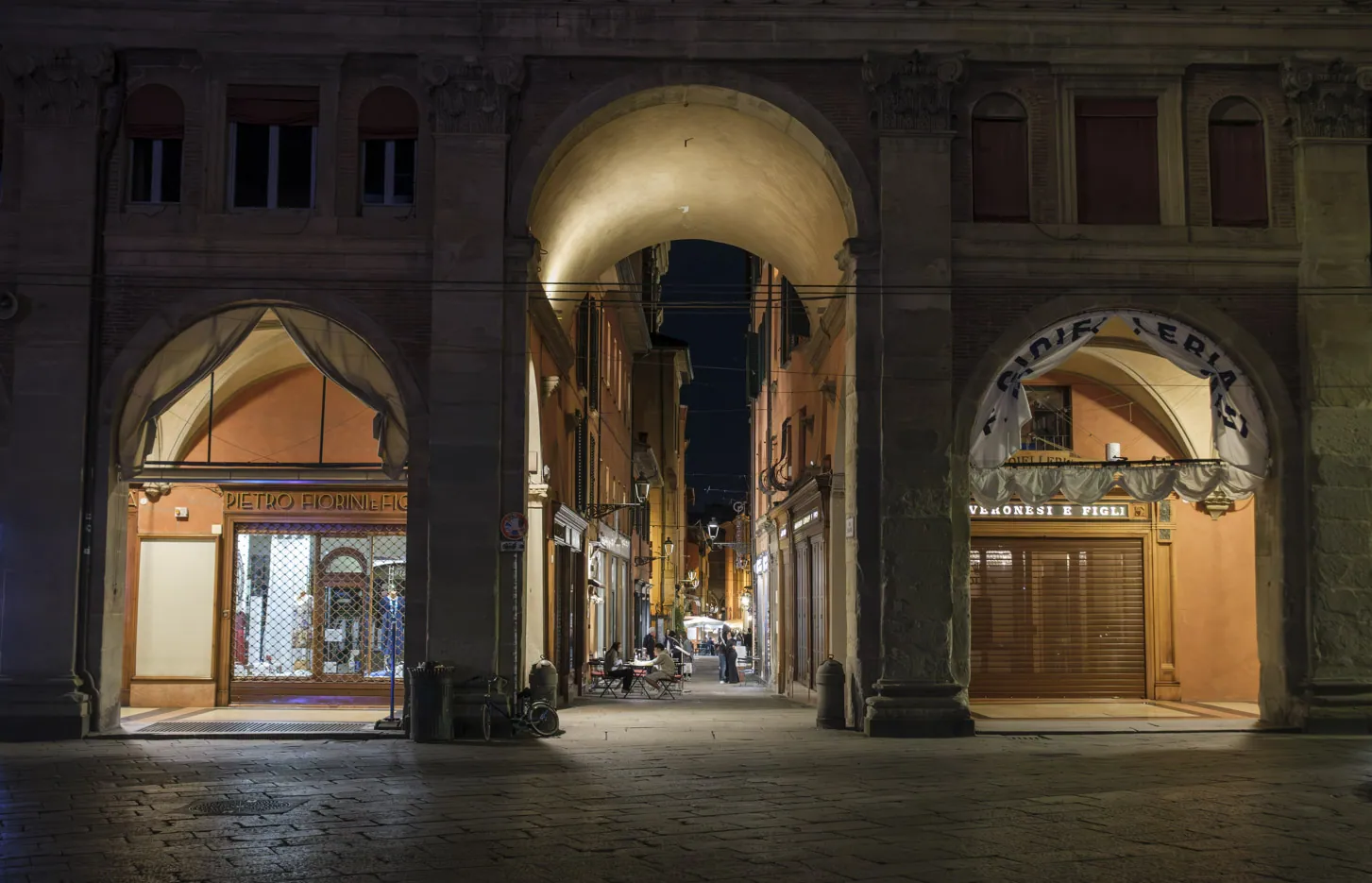 Entrance to the Quadrilatero, Piazza Maggiore, Bologna