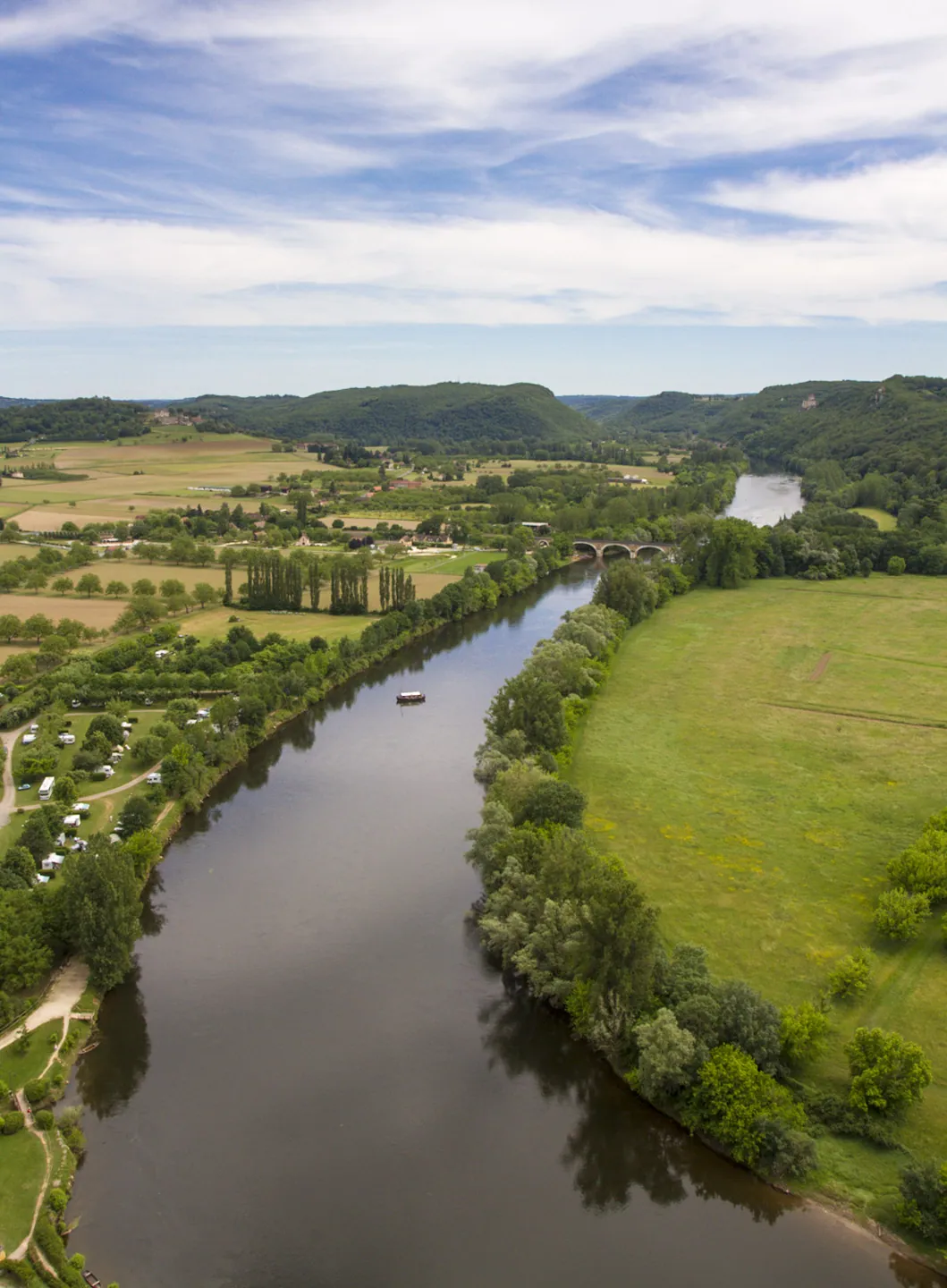 Looking down at the Dordogne from Chateau Beynac-et-Cazenac