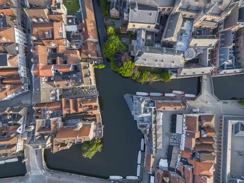 Rosary Quay from Above, Bruges