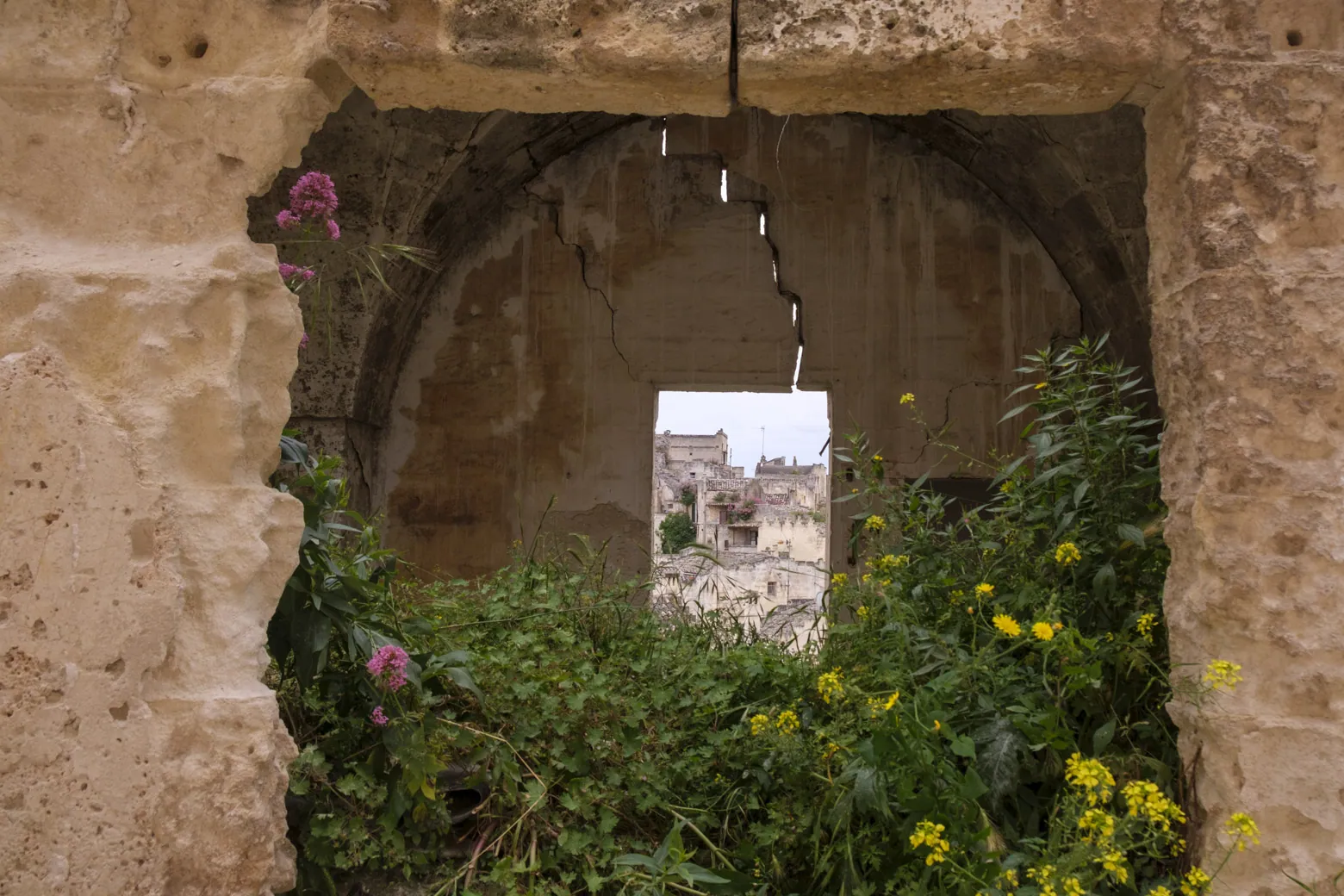 Matera ruined house