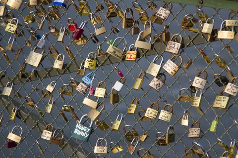 "Love Padlocks" on the Pont des Arts