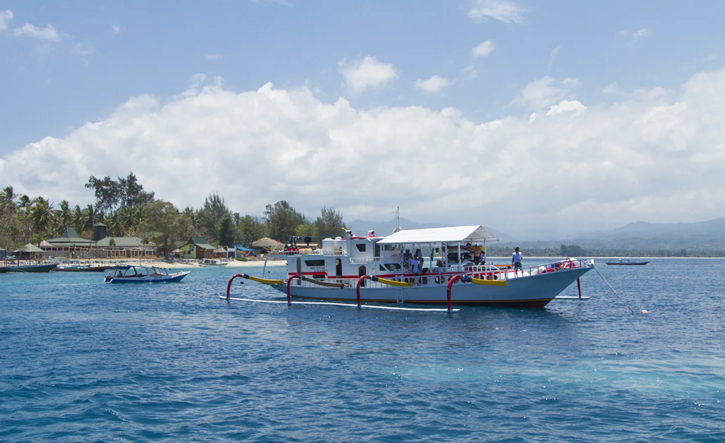 Boats off of Gili Air