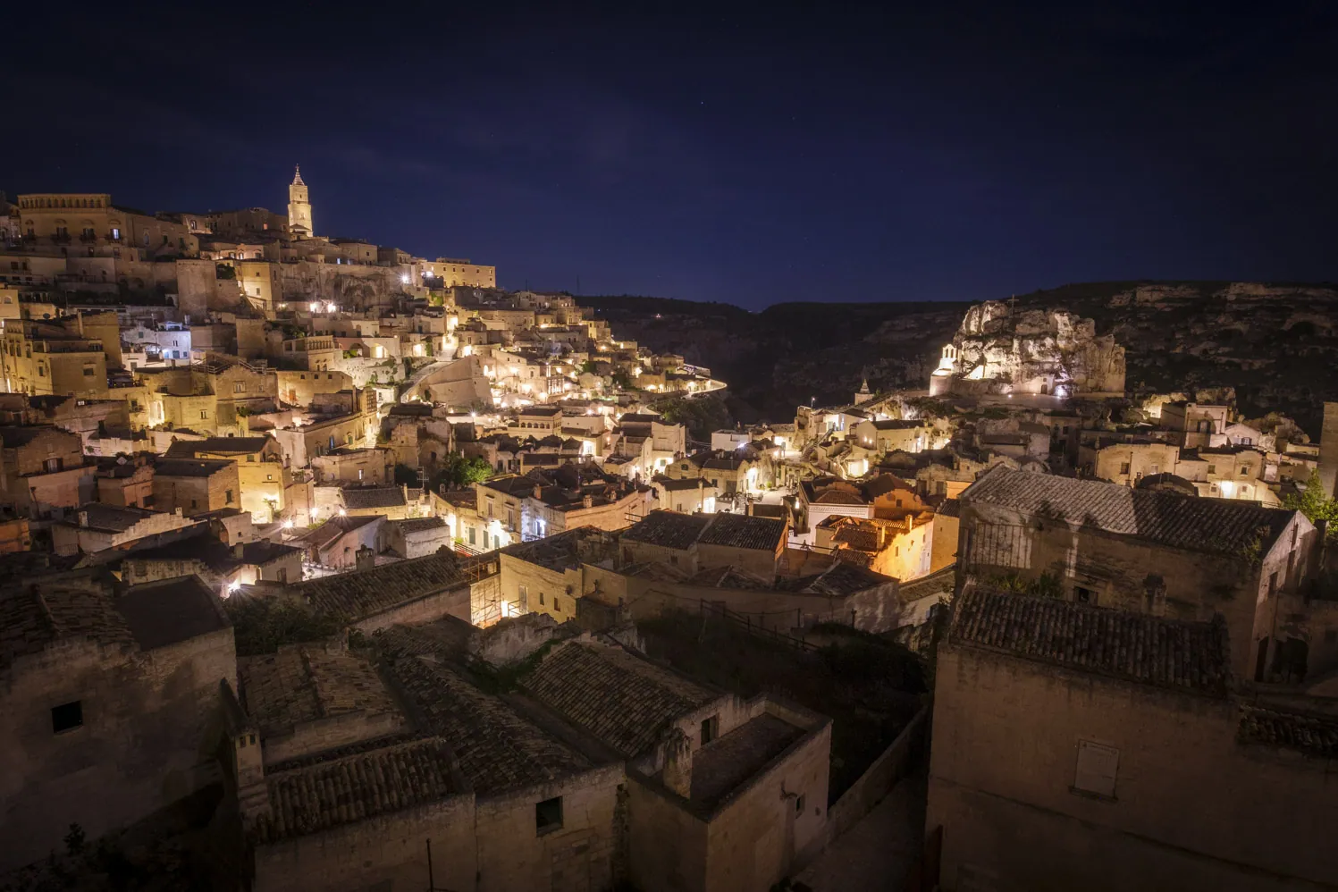 Sasso Caveoso at Night