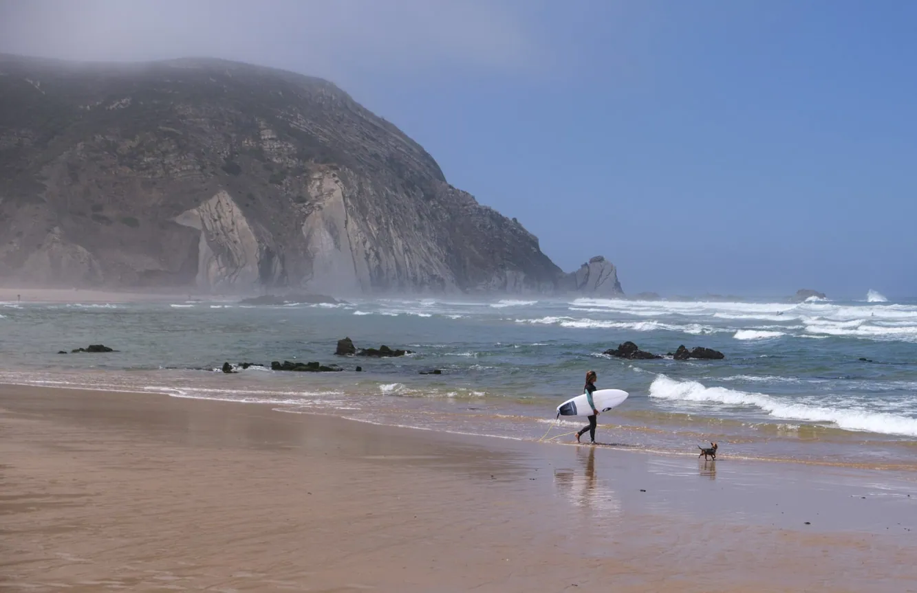 Castelejo Beach Surfer & Dog