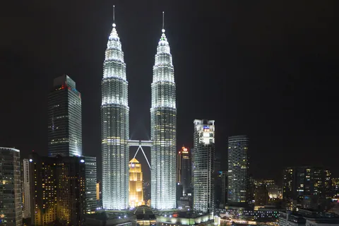 Petronas Towers at Night (from the Traders Hotel)