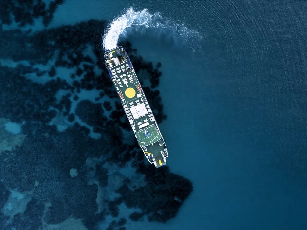 Ferry from above