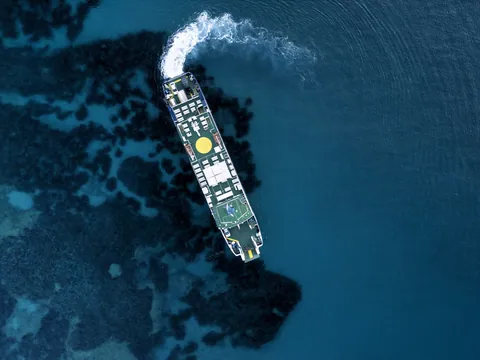 Ferry from above