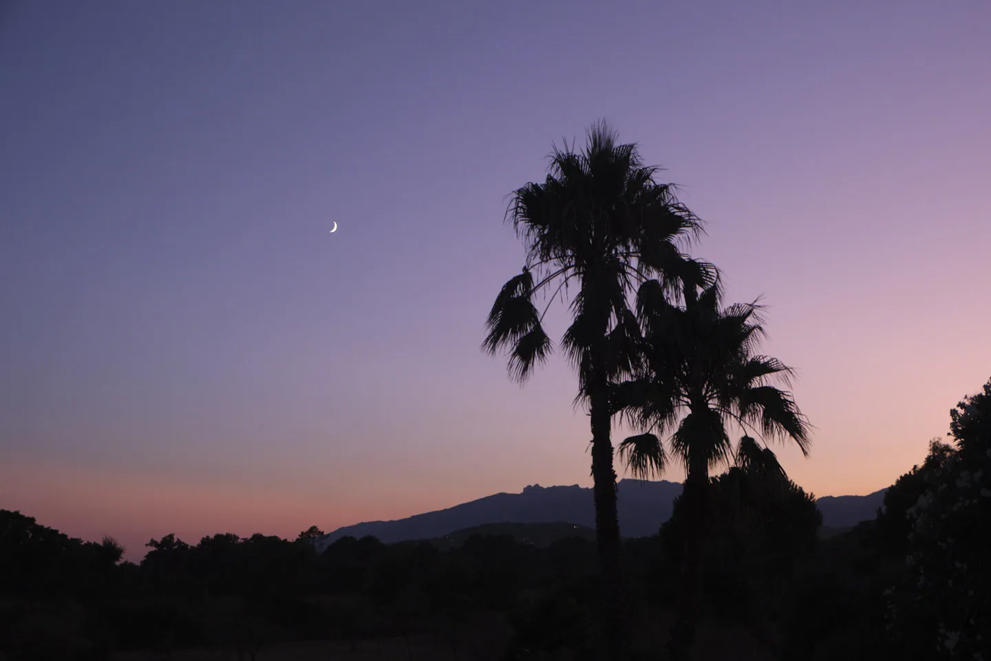 Dusk and Moon, Cala Rossa, Corsica