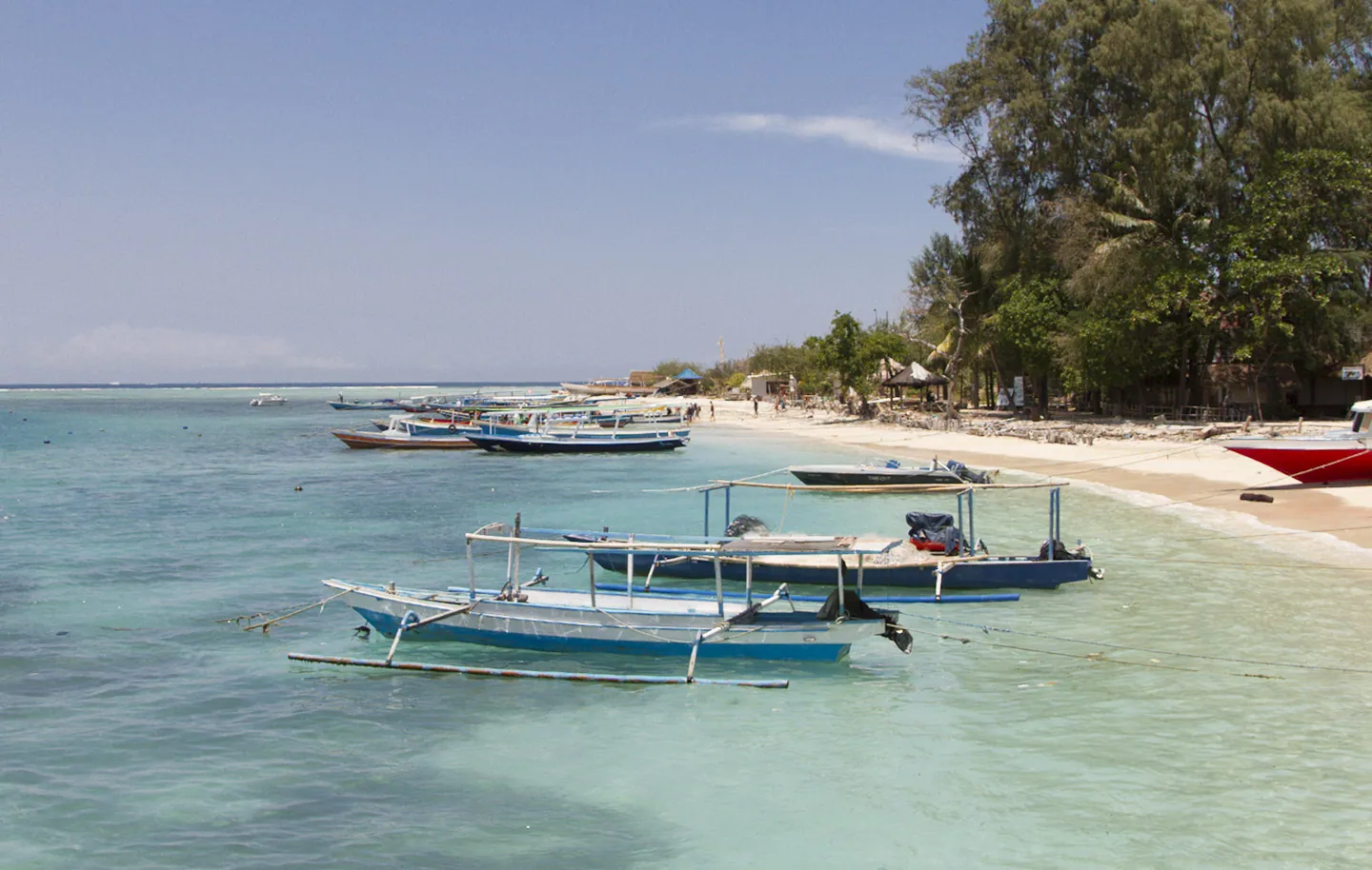 Boats off of Gili Air