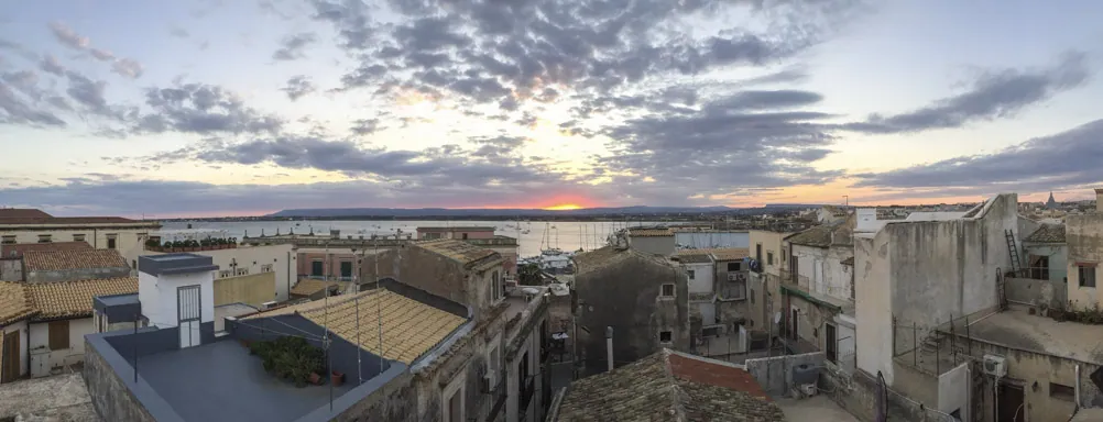 Sunset from our balcony, Ortigia, Syracuse