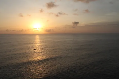 Sunset and Fishing Boat, Uluwatu, Bali