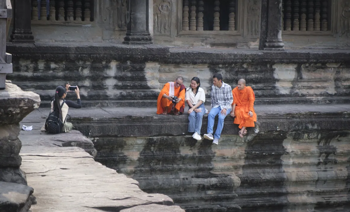 Monk Photo Session, Angkor Wat