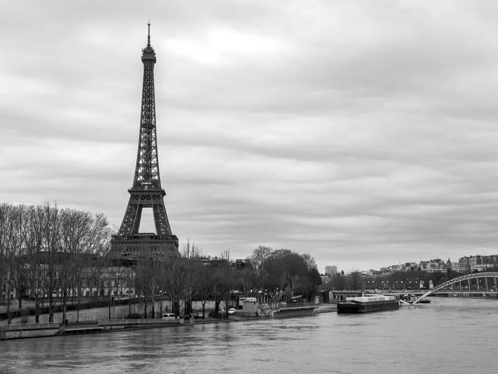 Cloudy Eiffel Tower