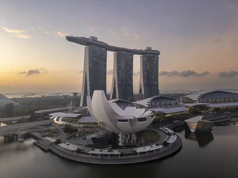 Marina Bay from the Air, Sunrise